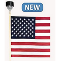 U.S. Stick Flag w/ Solar Light